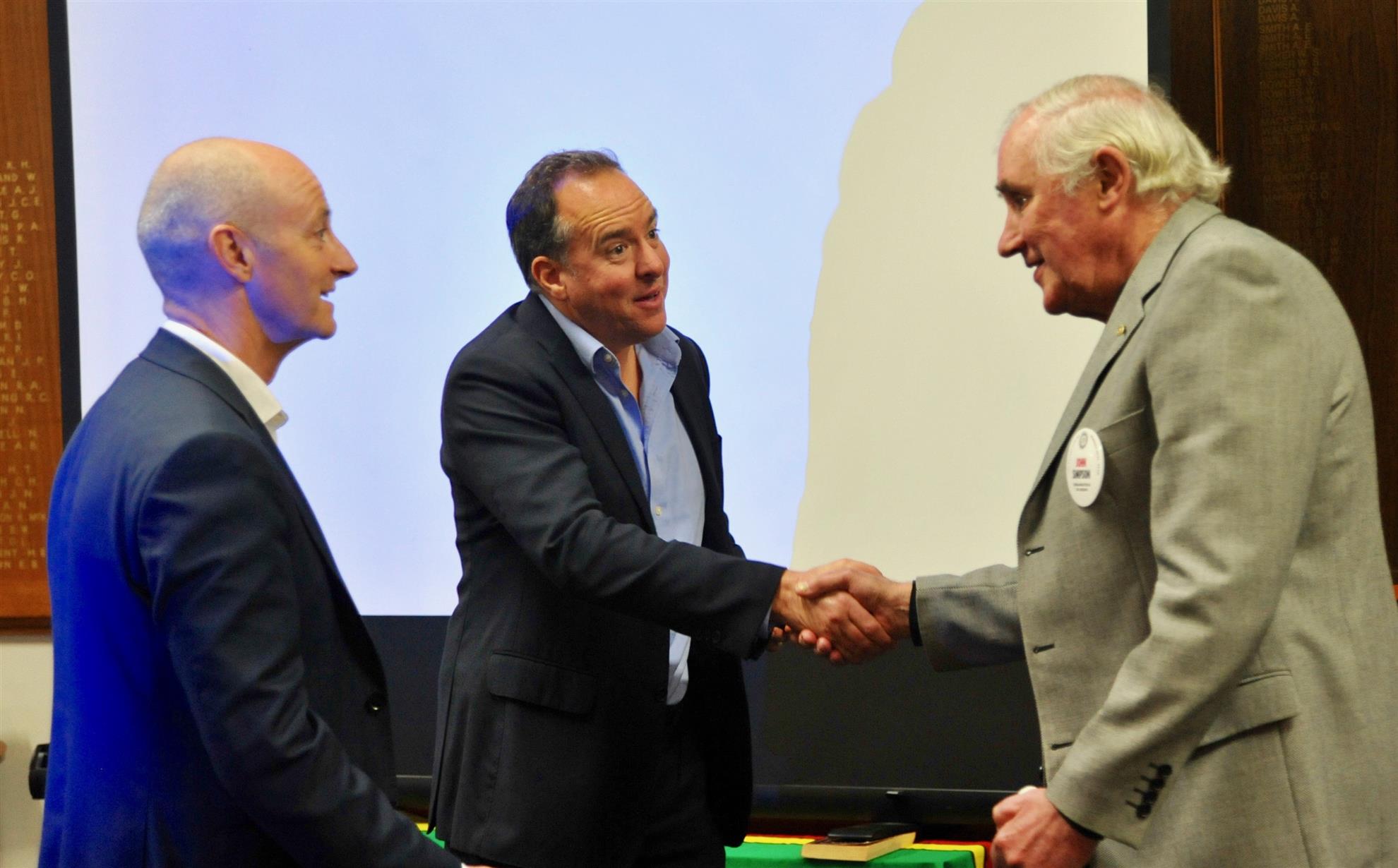 Paul Glass and Slade Robertson from Devon Funds Management The Rotary